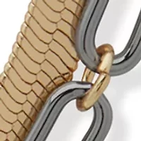Two Tone Link Multirow Necklace