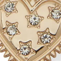 Gold Tone Multi Row Charm Necklace