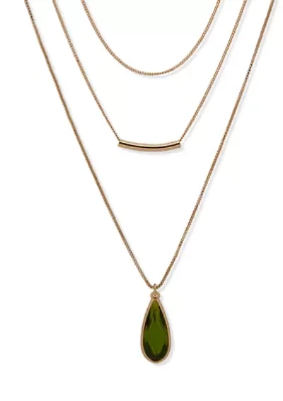 Multi-Row Pendant Necklace