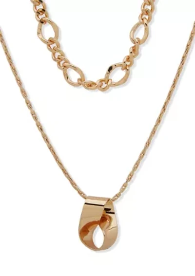  Multirow Pendant Necklace