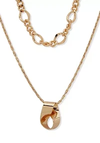  Multirow Pendant Necklace