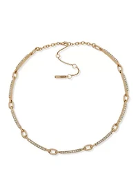 Pavé Bar Link Collar Necklace