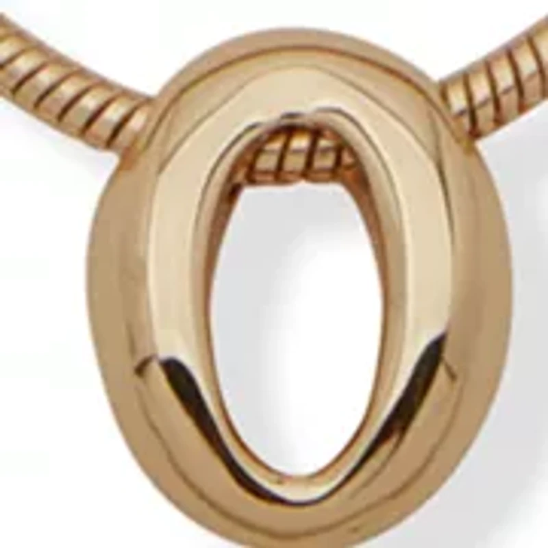 Pendant Multirow Gold Tone Necklace
