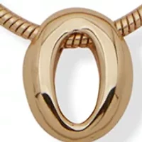 Pendant Multirow Gold Tone Necklace