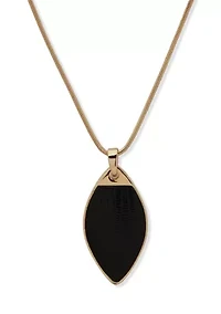 Black Lizard Pendant Necklace