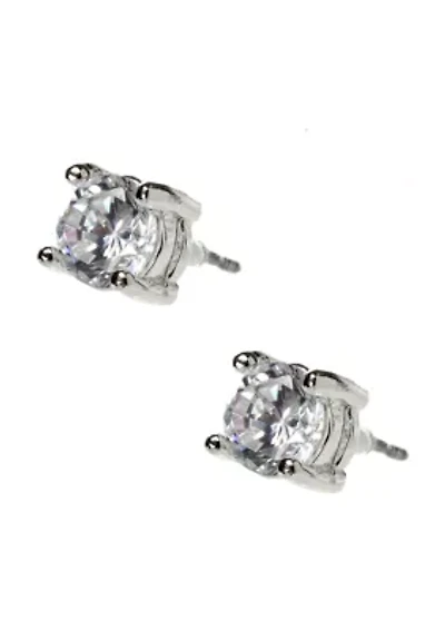 Genuine Cubic Zirconia Stud Earrings