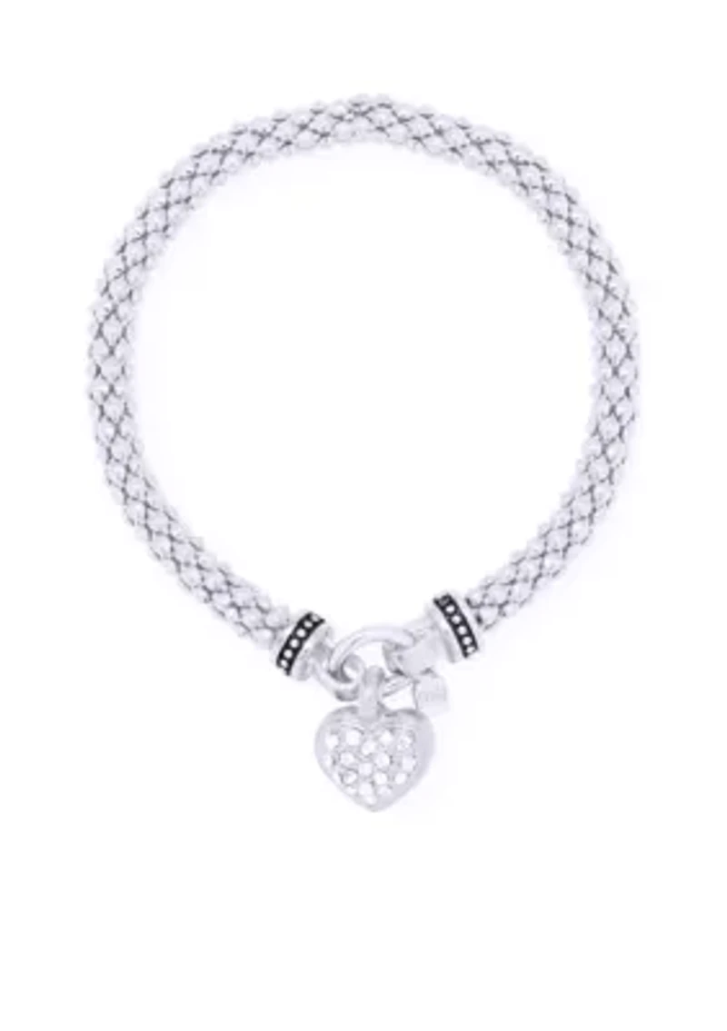 Pavé Heart Stretch Bracelet - Boxed