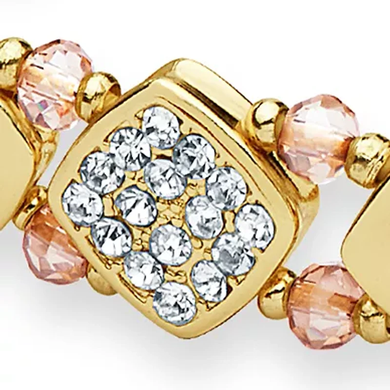 Gold-Tone Stretch Crystal Boxed Bracelet