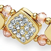 Gold-Tone Stretch Crystal Boxed Bracelet