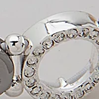 Boxed Tri-Tone Circle Stretch Bracelet 