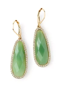 Pavé Crystal Stone Drop Earrings