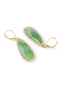 Pavé Crystal Stone Drop Earrings