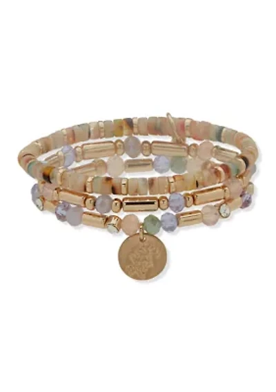  Beaded Stretch Bracelet Set