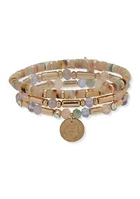  Beaded Stretch Bracelet Set