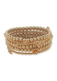 Flower Beaded Wrap Bracelet