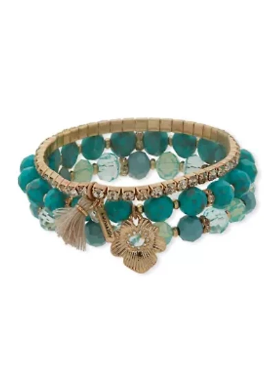 Turquoise Beaded Stretch Bracelet