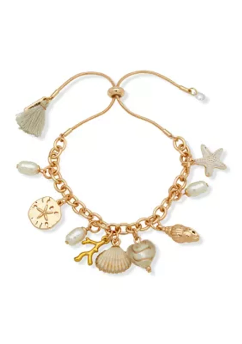Sea Life Charm Slider Bracelet