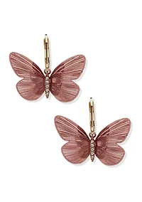Butterfly Crystal Drop Earrings