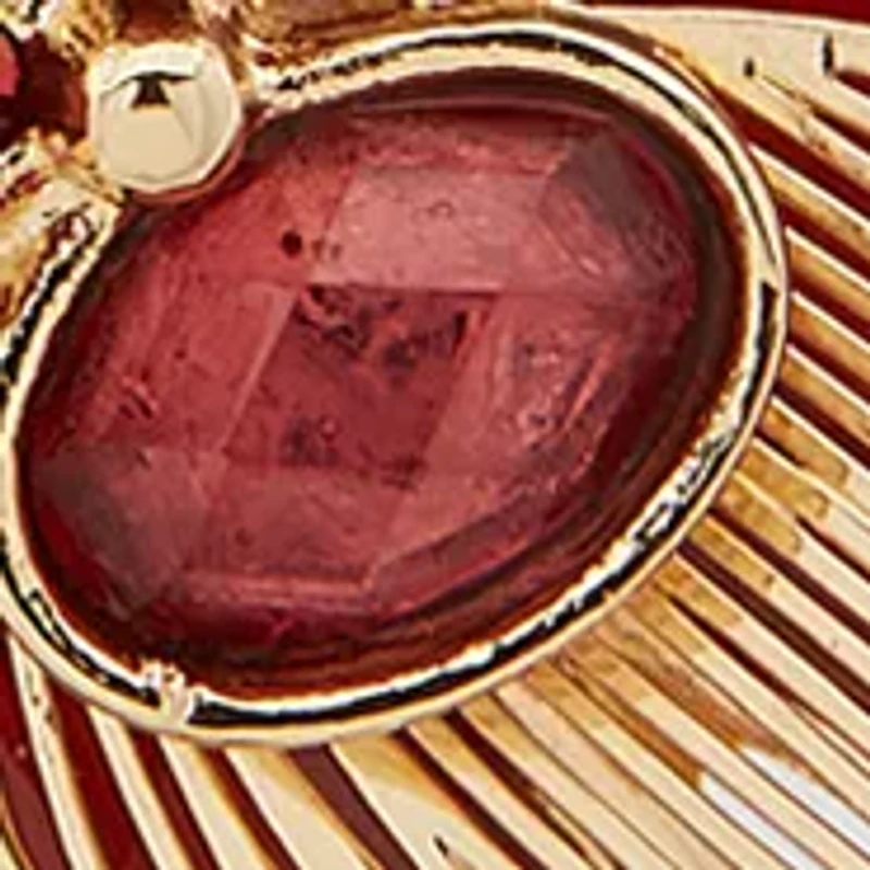 Gold Tone Flower Drop Earrings