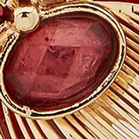 Gold Tone Flower Drop Earrings