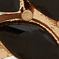 Gold Tone Open Leaf Wreath Earrings