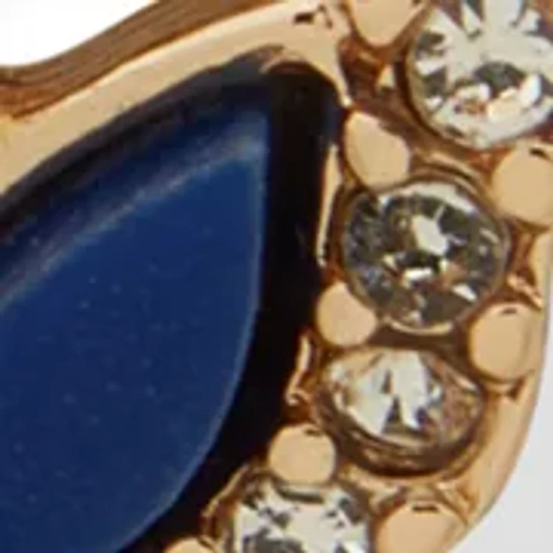 Blue Butterfly Stone Drop Earrings