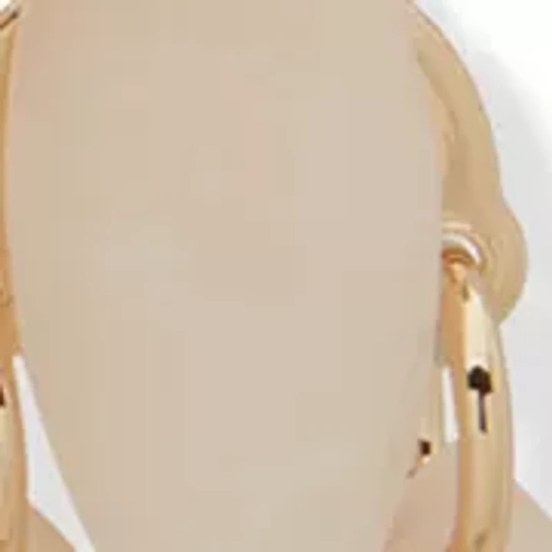 Blush Navette Disc Chandelier Earrings