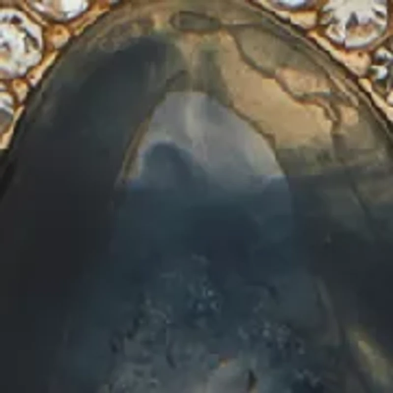 Blue Pave Stone Orbital Earrings