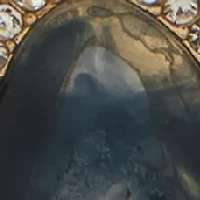 Blue Pave Stone Orbital Earrings