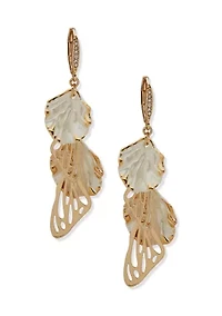 Flower Petal Drop Earrings