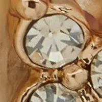 Gold Tone Flower Stud Earrings