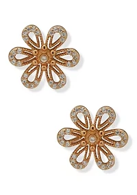Openwork Flower Stud Earrings