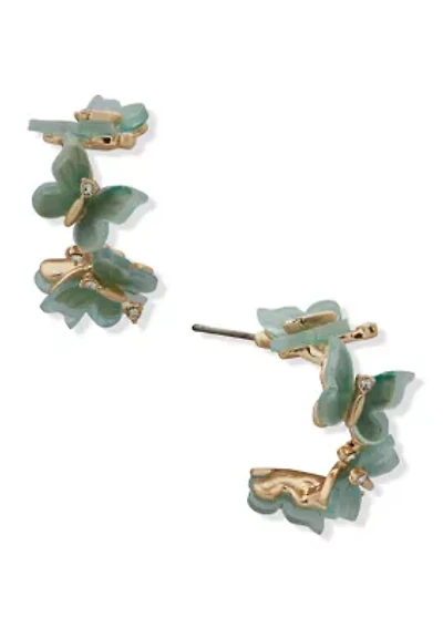 Butterfly Hoop Earrings