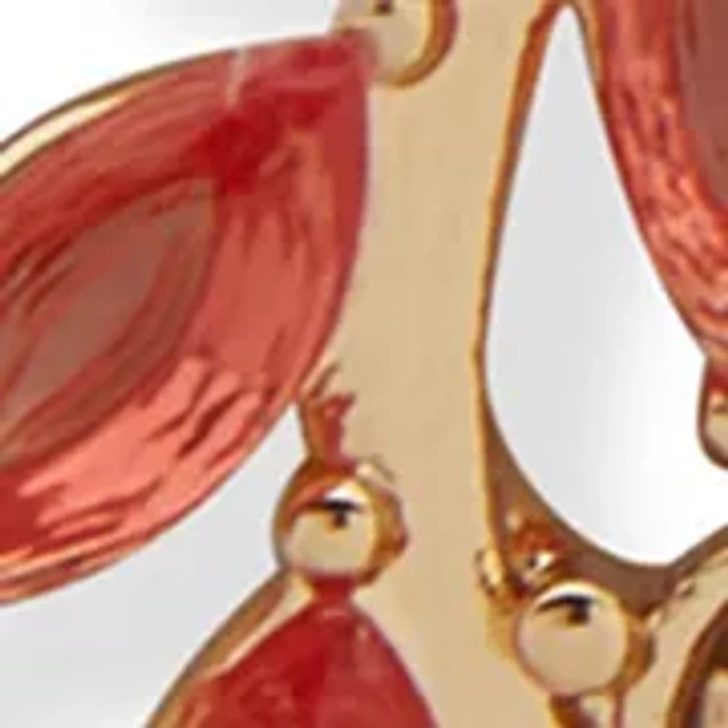 Cluster Open Leaf Wreath Earrings