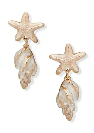 Starfish Drop Earrings