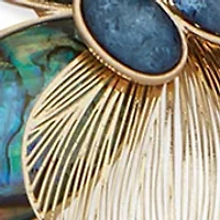 Gold Tone Flower Frontal Necklace