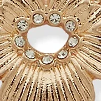Gold Tone Blue Two Row Flower Y Necklace