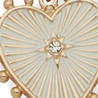  Heart Charm Frontal Necklace