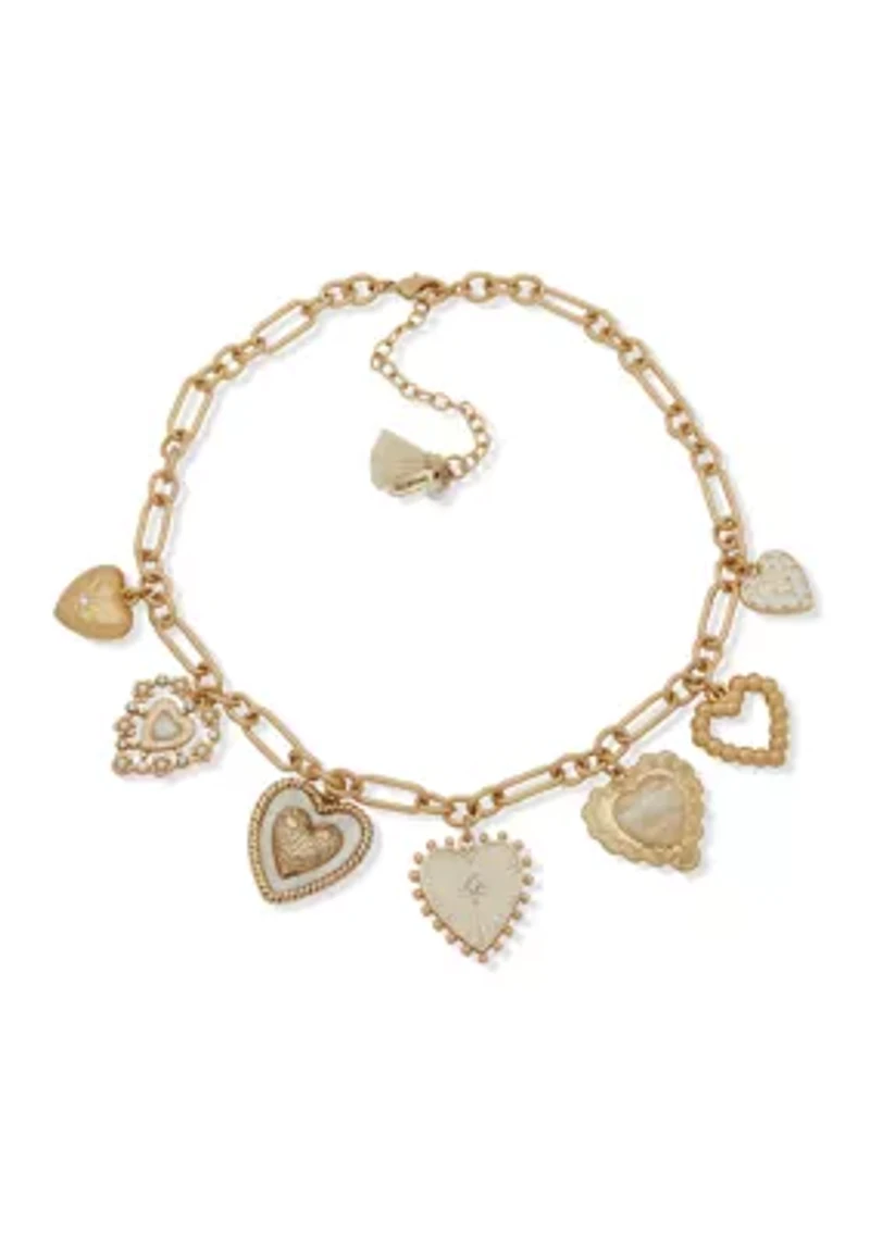 Heart Charm Frontal Necklace