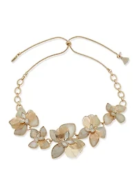 Flower Frontal Bolo Slider Necklace