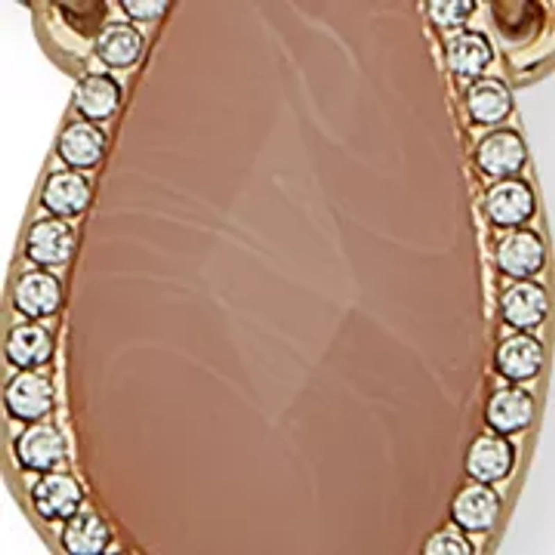 Multi Row Butterfly Stone Pendant Necklace