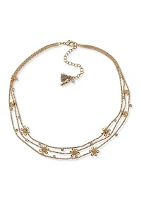  Flower Stone  Layered Statement Necklace