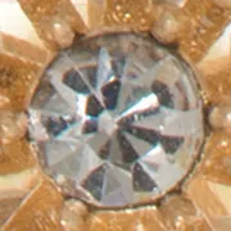 Gold Tone Flower Stud Earrings