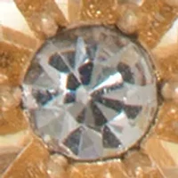 Gold Tone Flower Stud Earrings