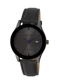 Metalized Blue Bezel Genuine Sapphire Strap Watch