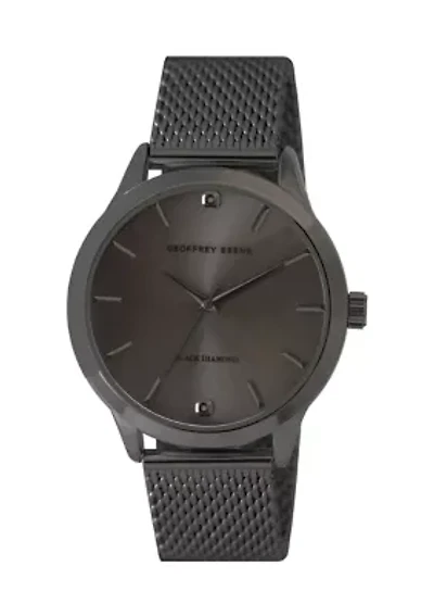 Black Diamond Mesh Watch 
