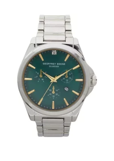 Silver Tone Diamond Dial Bracelet Watch