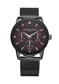 Genuine Diamond Mesh Bracelet Watch