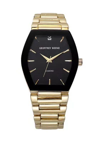 40 Millimeter Genuine Diamond Dial Tonneau Bracelet Watch