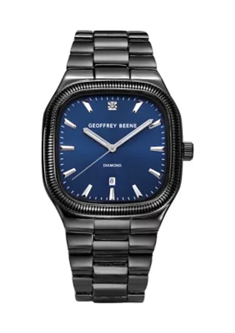 Black Square Face Metal Watch